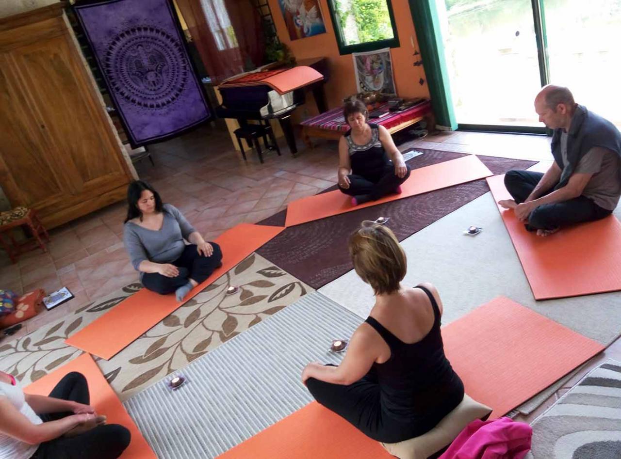 Méditation avec bougies